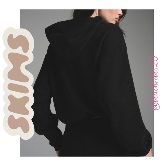 SKIMS Cotton Fleece Classic Hoodie Onyx Medium NWT - Picture 4 of 7